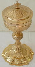 Irish sterling silver gilt Ciborium